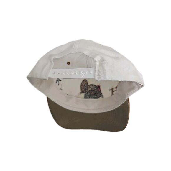 Vintage Lynch Worldwide Turkey Hat Snapback Embroidered Cap White Adjustable - Picture 3 of 3